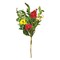 Set of 3 Hibiscus Flower Bush Artificial Mixed Greens Berries 14 Inch Decorative Floral Stem Home Vase Table Centerpiece Accent